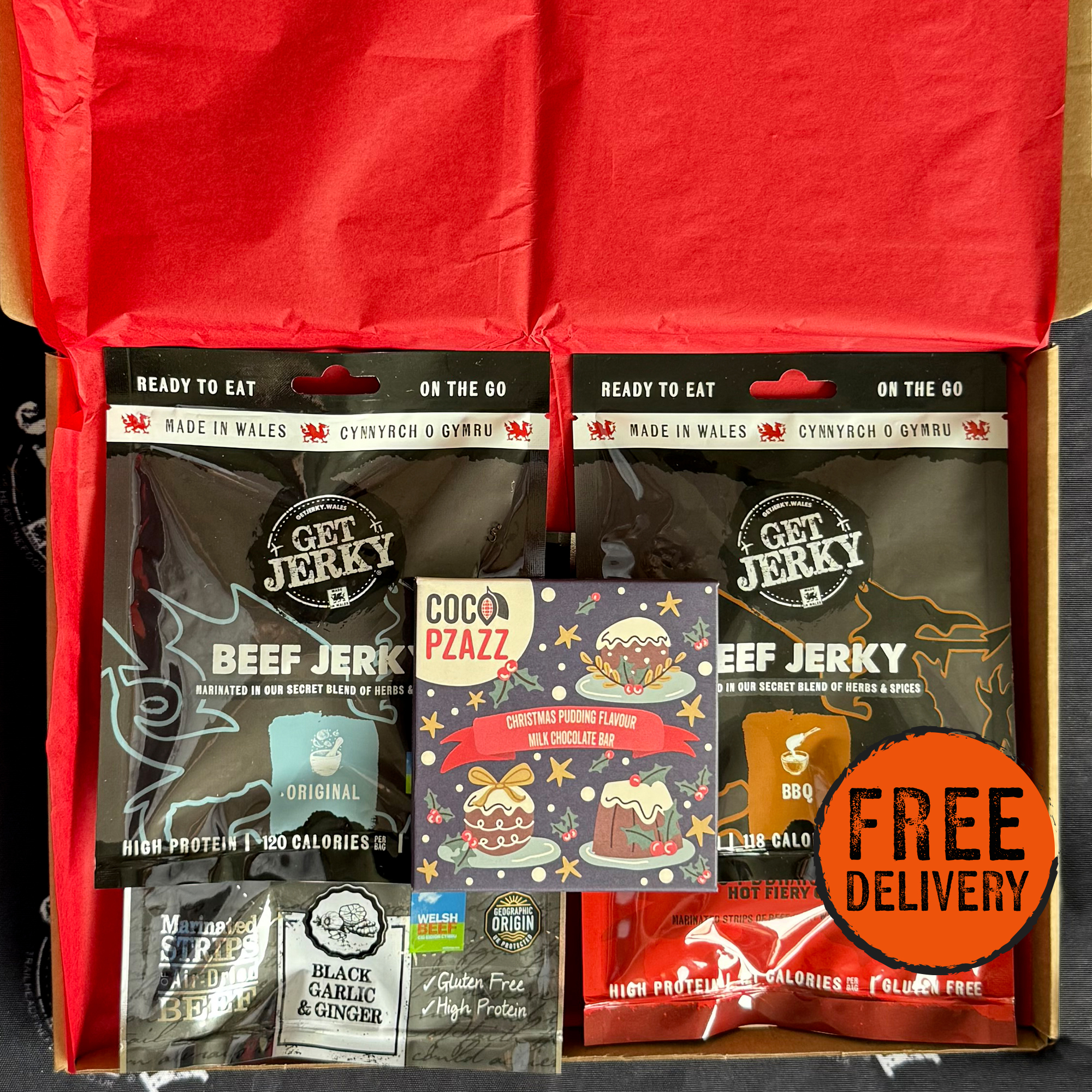 Favourites Beef Jerky Valentines Gift Set, Premium Welsh Jerky