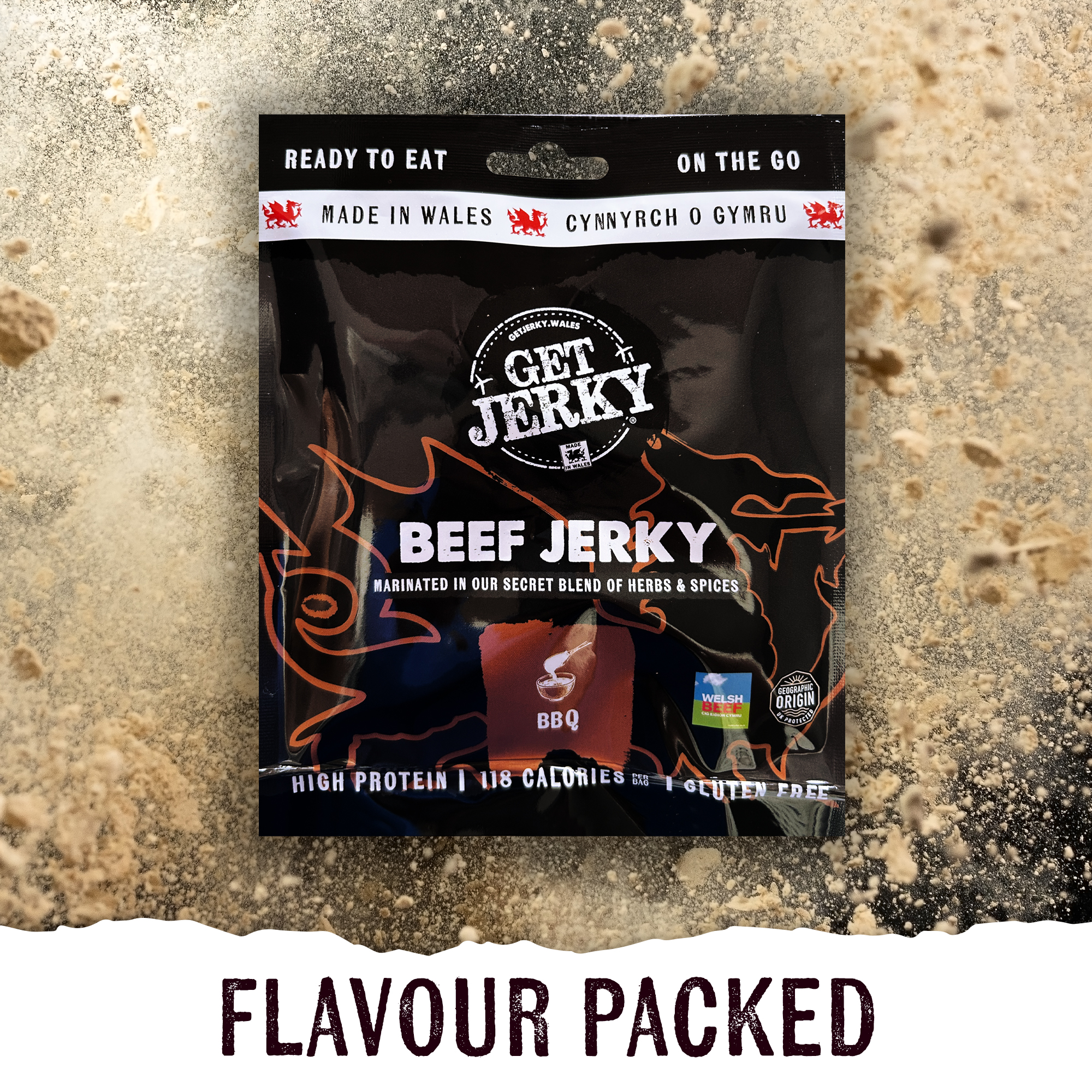 BBQ Beef Jerky Flavour Packed