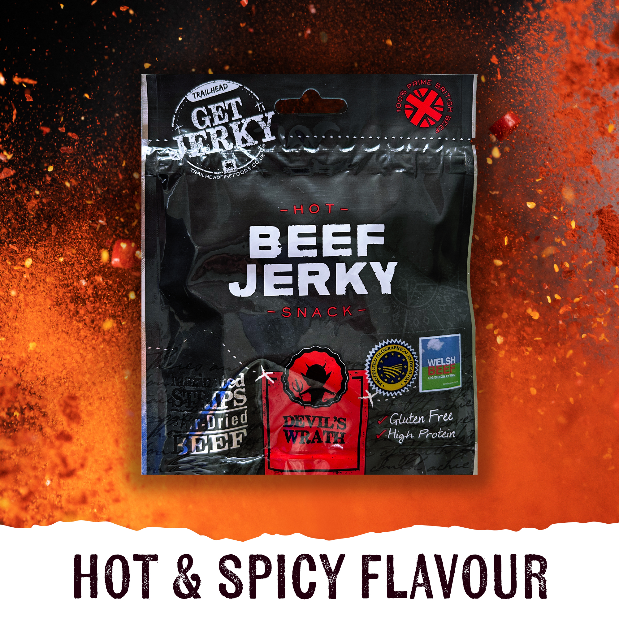 Devils Wrath Beef Jerky Hot and Spicy Jerky