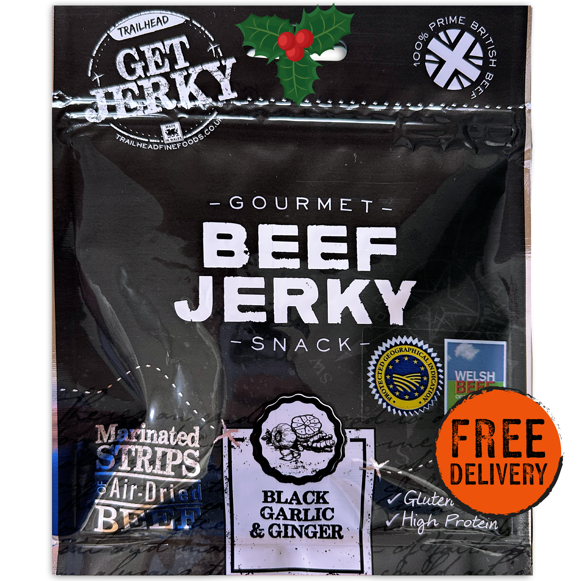 Garlic and Ginger Beef Jerky Christmas Gift