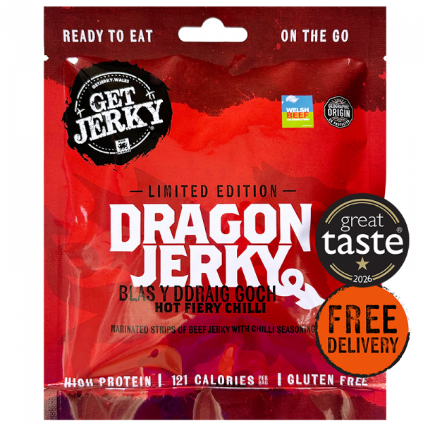 Dragon Beef Jerky Chilli, Award Winning Premium Welsh Jerky