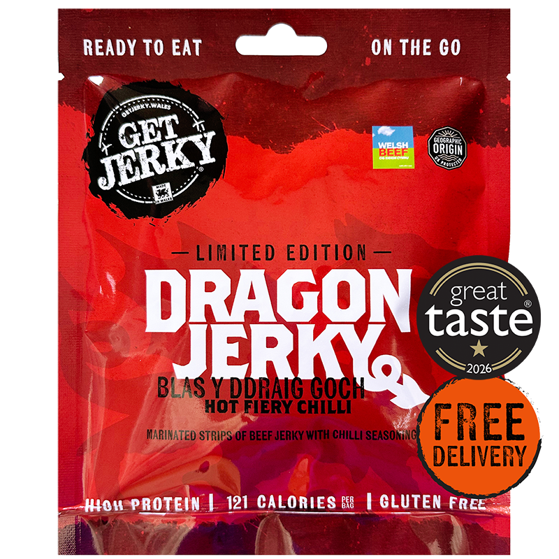 Dragon Beef Jerky Chilli, Award Winning Premium Welsh Jerky