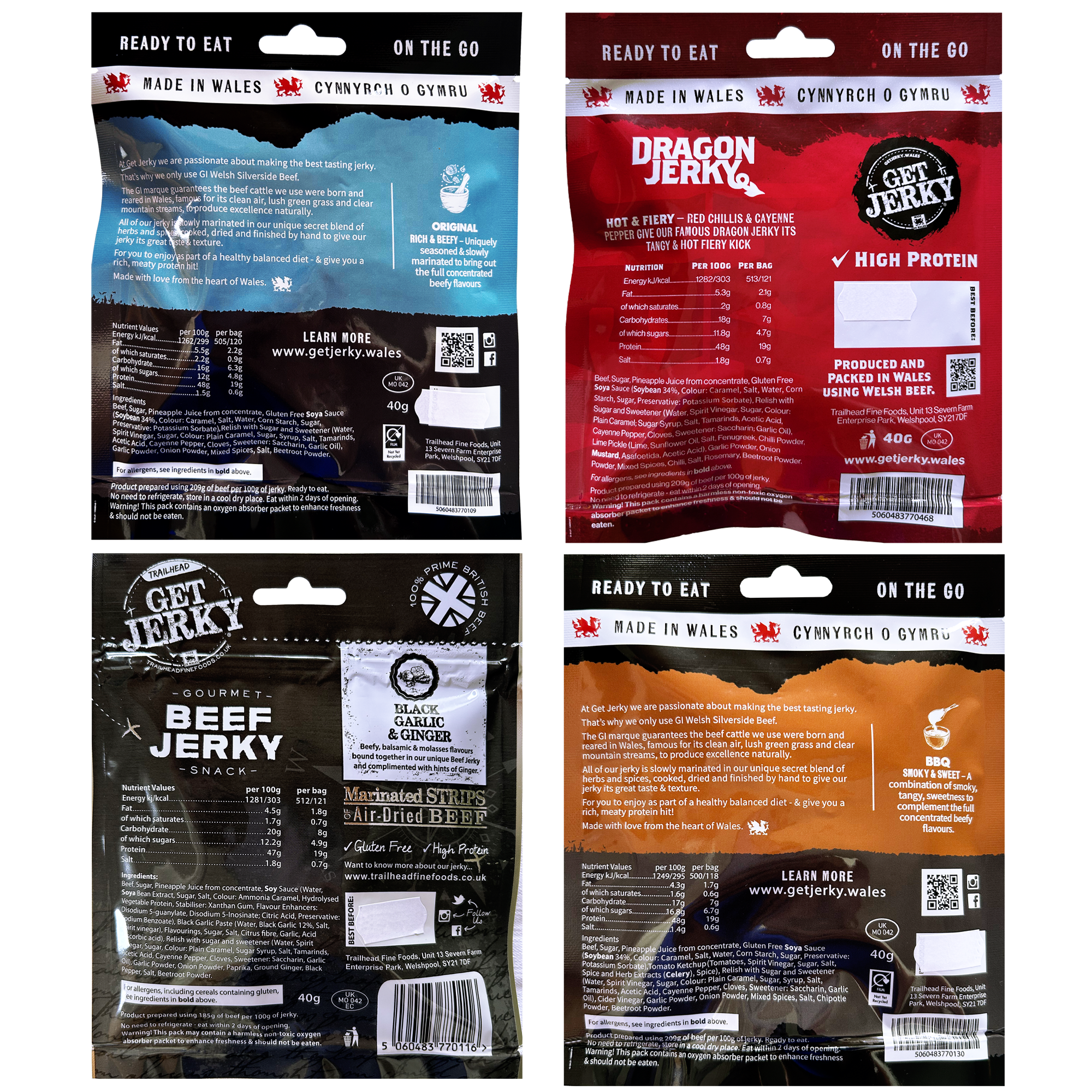 Beef Jerky Favourites Pack 4 Pack Back