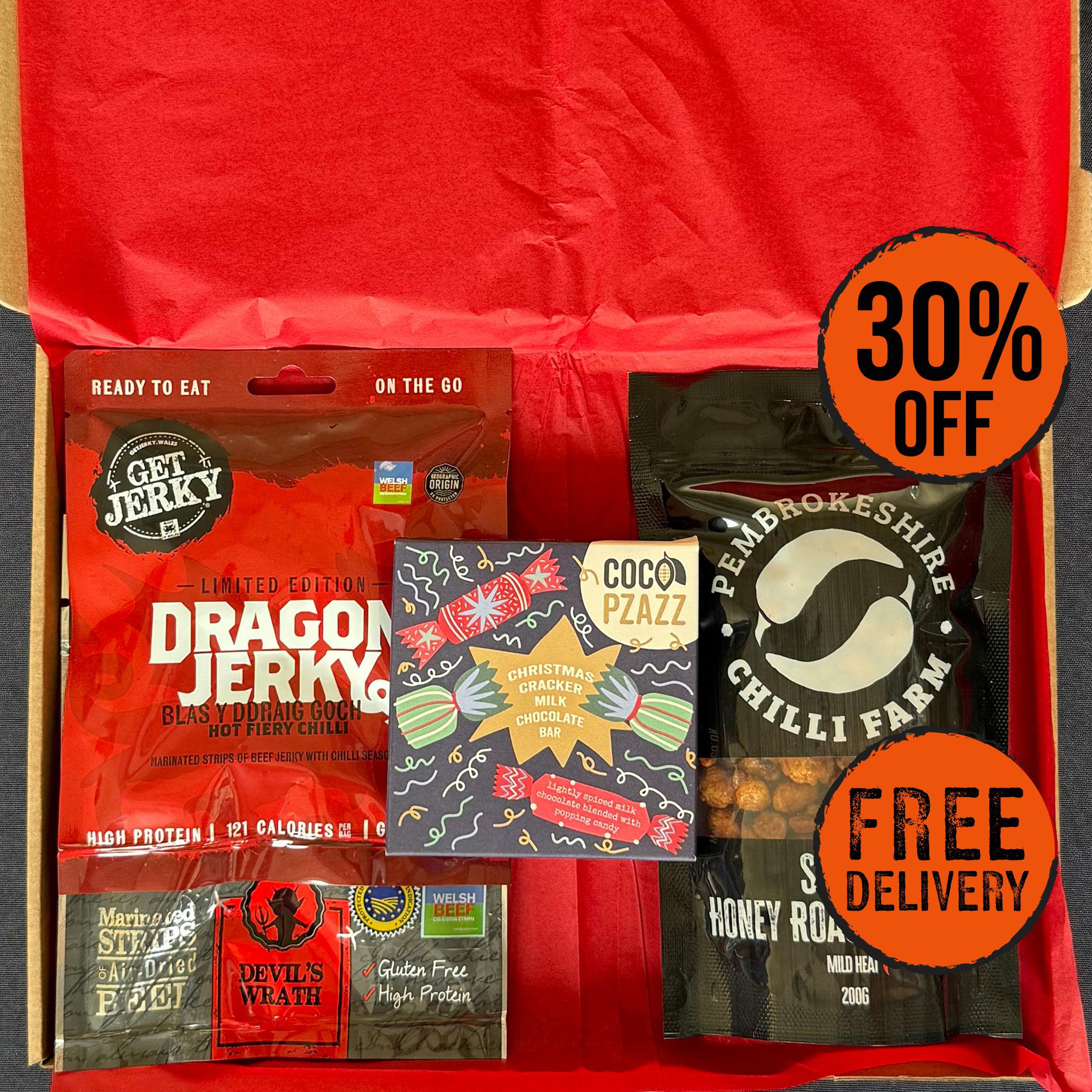 Chilli & Chocolate Beef Jerky Valentines Gift Set, Sale